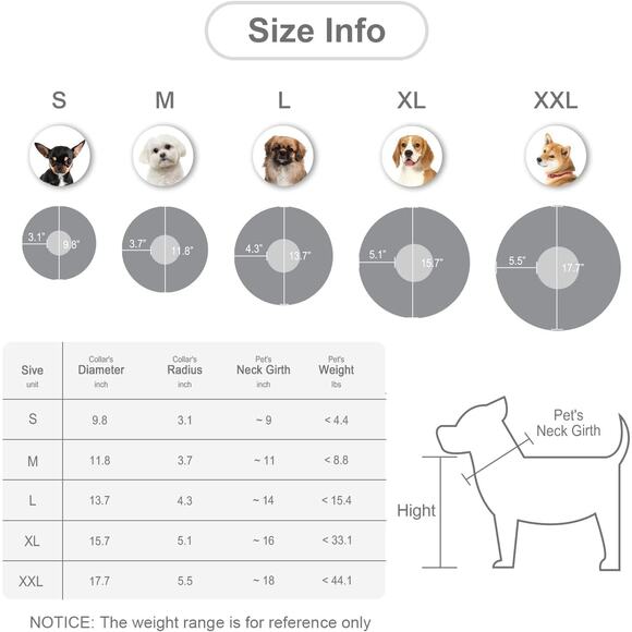 POP DUCK Dog Cone – XL Purple Soft Recovery Collar, Alternative After Surgery - Picture 6 of 8